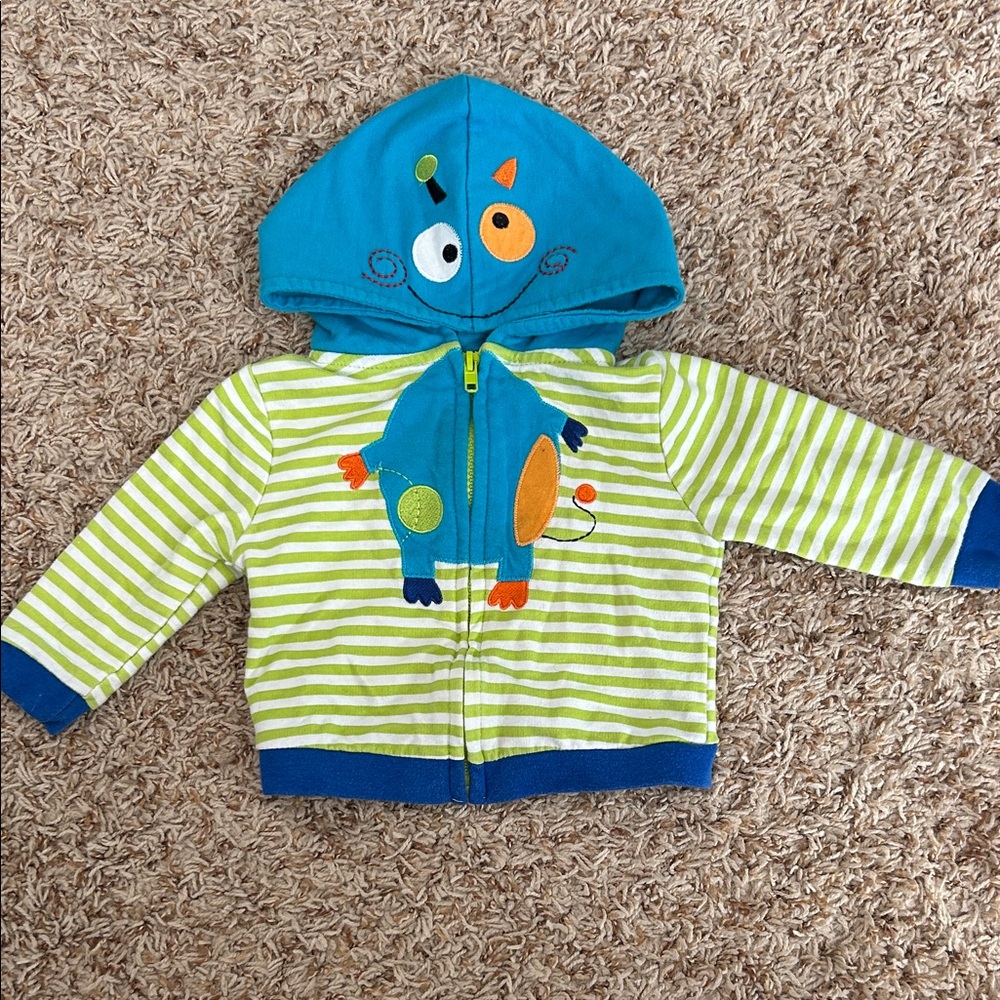 VINTAGE Buster Brown Blue and Green Monster Hoodie